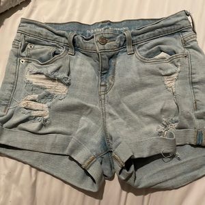 Old Navy boyfriend shorts light blue size 2.